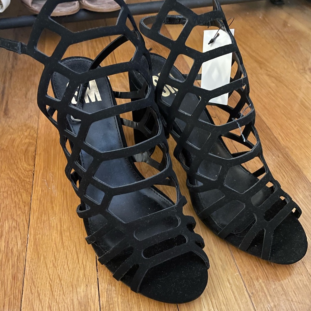NWT Black Suede Heals